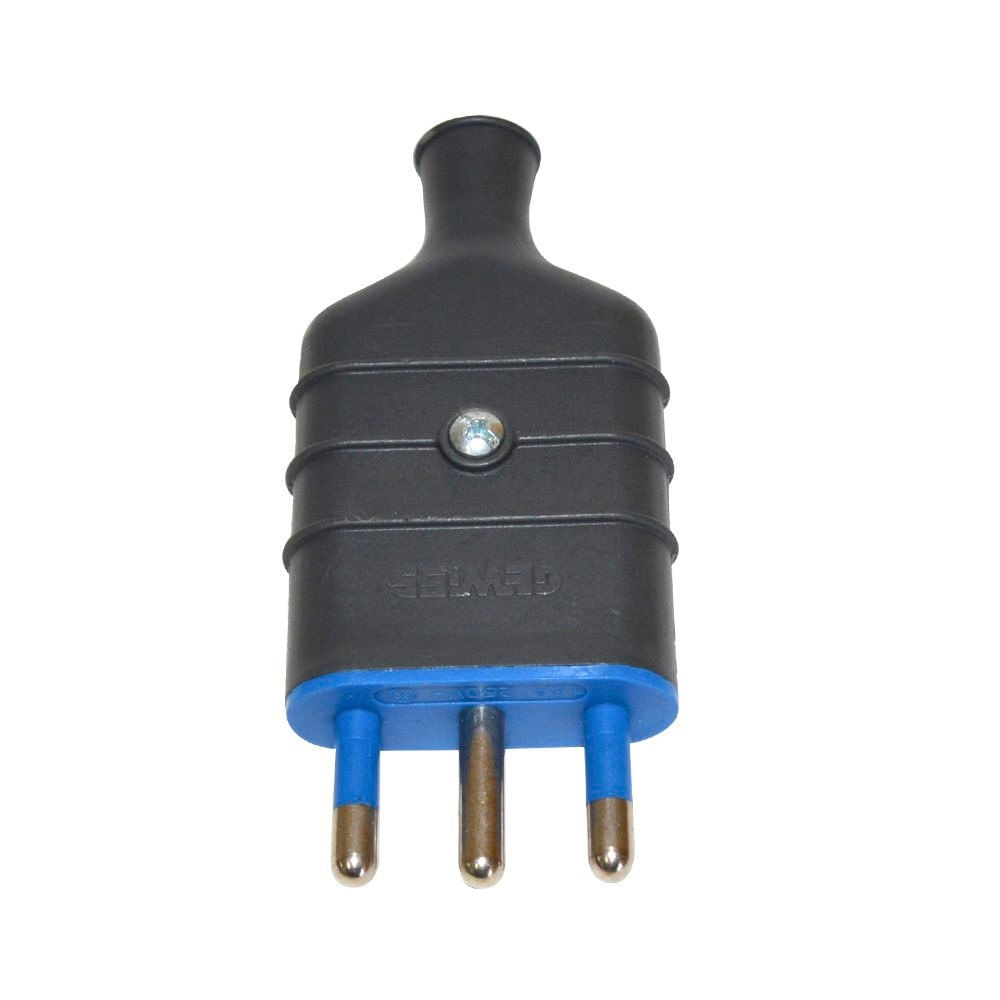 Enchufe Macho 2PT 10A Negro