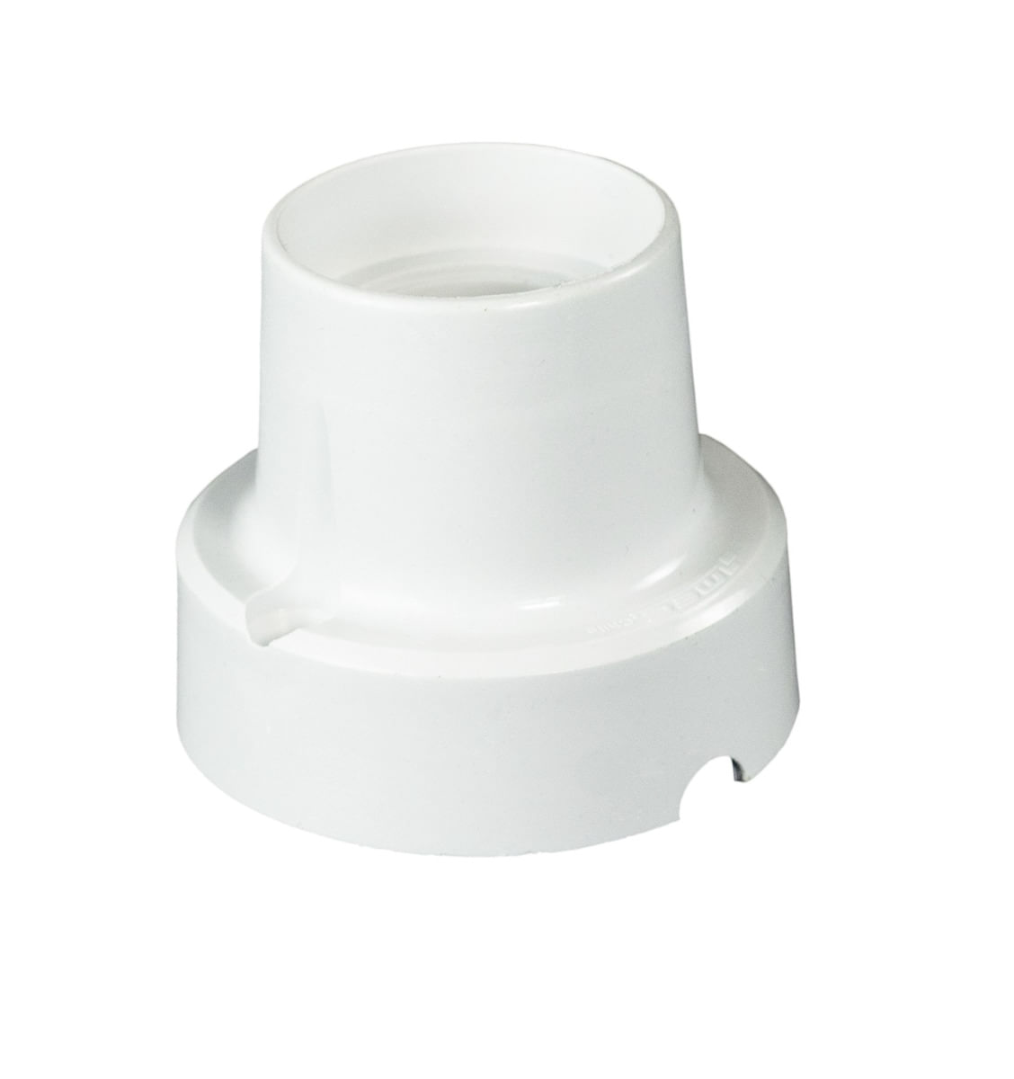 Base Recta E-27 Plastica Blanca
